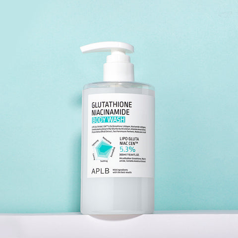 APLB Glutathione Niacinamide Body Wash - Mild Acidic, High-Moisture Back Acne Care, 300ml (3 Pack)
