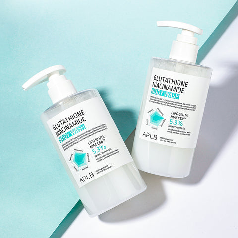 APLB Glutathione Niacinamide Body Wash - Mild Acidic, High-Moisture Back Acne Care, 300ml (3 Pack)