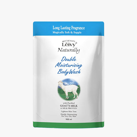 Leivy Goat Milk Body Wash 1150ml + 900ml Refill x2 - 3-Piece Set