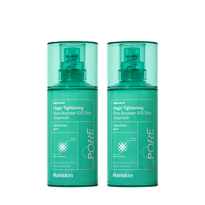 Hanskin Magic Tightening Pore Booster 100-Shot Ampoule 50ml (2 Pack)