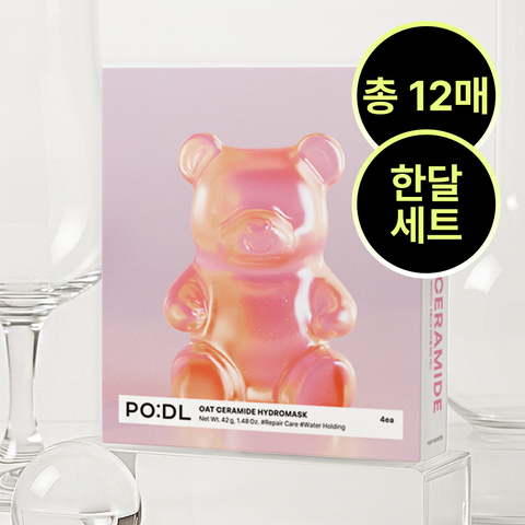 Podl Gom Jelly Oat Ceramide Soothing Barrier Care Gel Mask Pack (12 sheets)