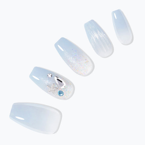 Dashing Diva Magic Press Ocean Fizz (Coffin) Nail Tips