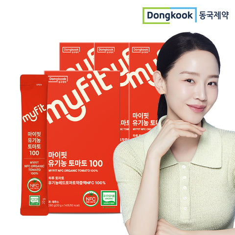 DongKook MyFit Organic Tomato NFC Juice Sticks 20 g x 56 (4 Boxes) Lycopene & Beta-Carotene