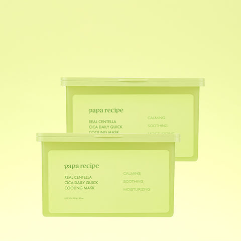 Papa Recipe Real Centella Cica Daily Quick Cooling Mask 30 Sheets (2 Pack)