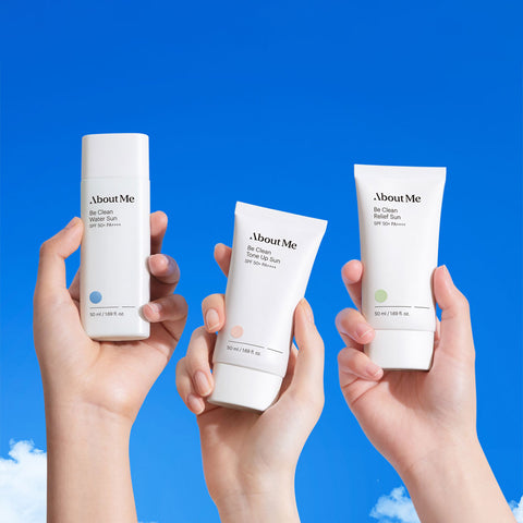 About Me Vegan 3-Piece Sun & Moisture Care Set - Forest Soothing Cream 80ml, Mist 100ml & Be Clean Sun 50ml