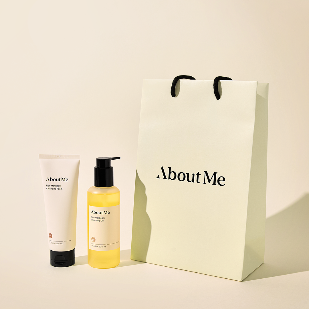 About Me Rice Makgeolli Cleansing 2-Piece Set (Foam 120ml & Cleansing Oil)