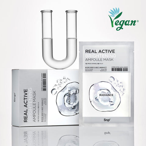 SNP Real Active Brightening Ampoule Mask Pack 10 Sheets
