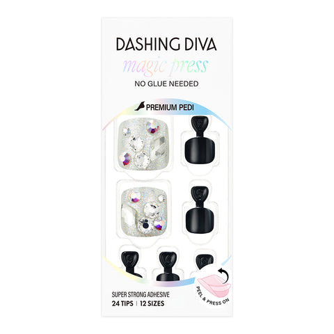 Dashing Diva Magic Press Pedicure Black Sapphire