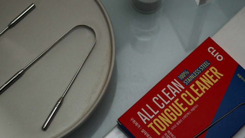 Clio Dentimate All Clean Stainless Tongue Cleaner 2pcs + Travel Case