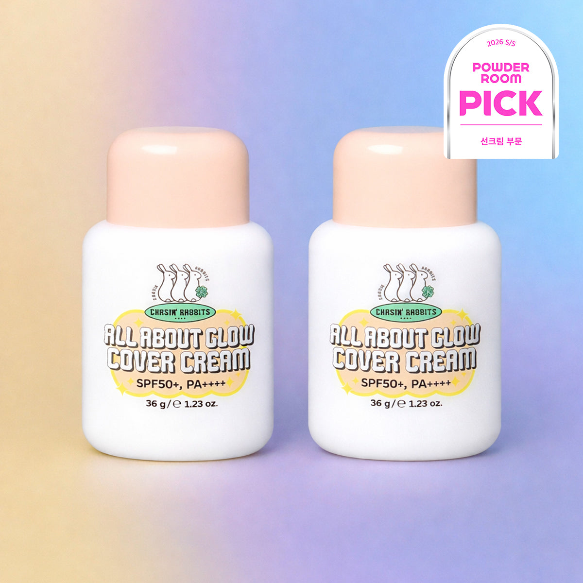 Chasing Rabbit All About Glow Pade-Free Beige Cover Cream 35g+
