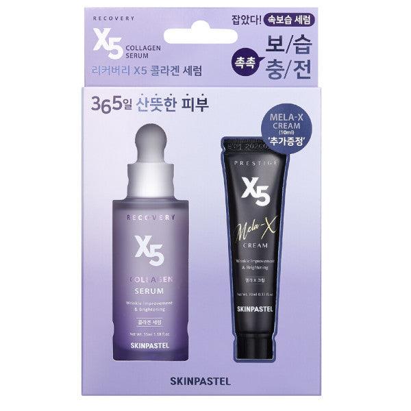 Soonsu Beauty Recovery X5 Collagen Serum  + Mela-X Cream  set front view