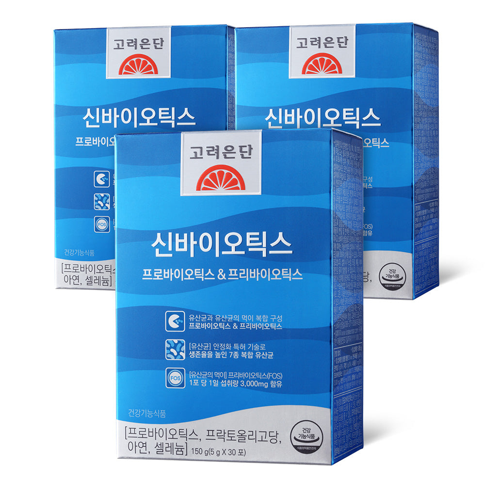 Koreaeundan Synbiotics Probiotics & Prebiotics 5g x 30 Packets (Set of 3)