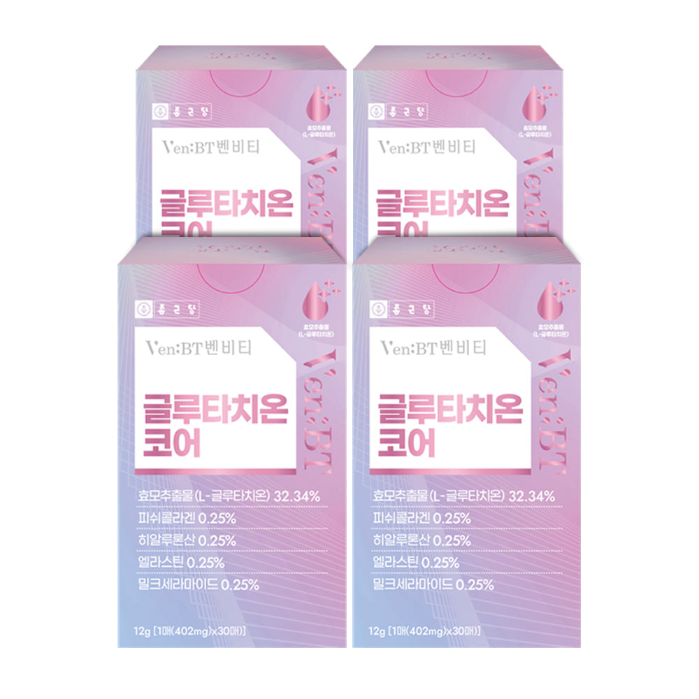 Chongkundang VenBT Glutathione Core 402 mg x 30 Film Sheets (4 Pack)