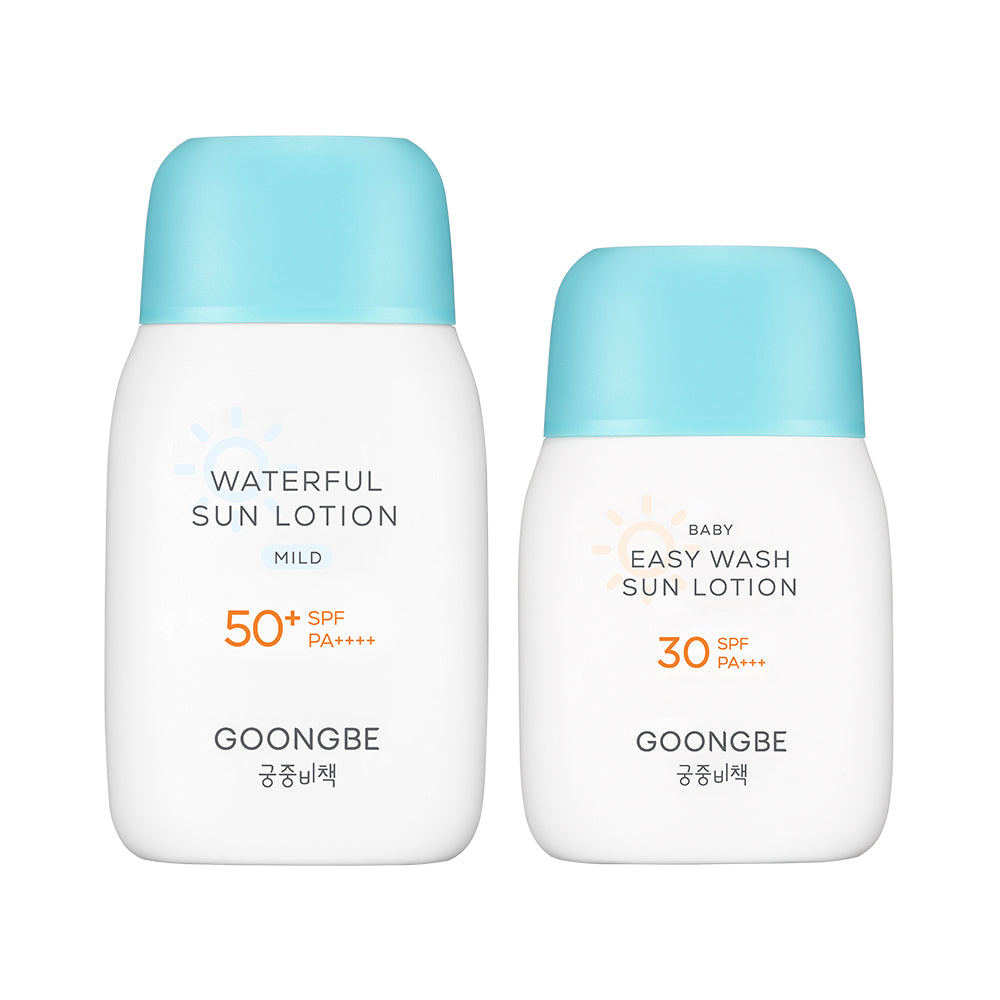Goongbe Waterful Sun Lotion Mild 80ml + Baby Easy Wash Sun Lotion 60g