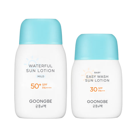 Goongbe Waterful Sun Lotion Mild 80ml + Baby Easy Wash Sun Lotion 60g