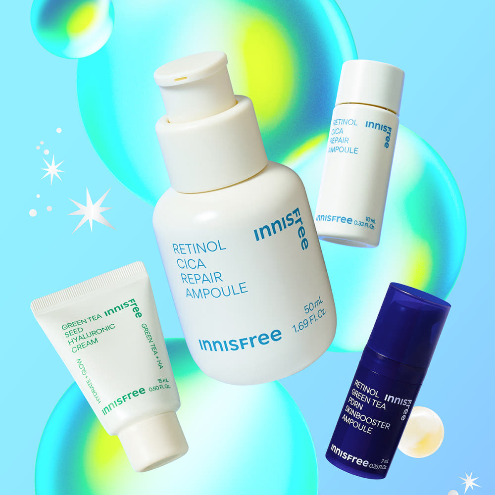 innisfree Holiday Retinol Cica Scar Ampoule Set (50ml)