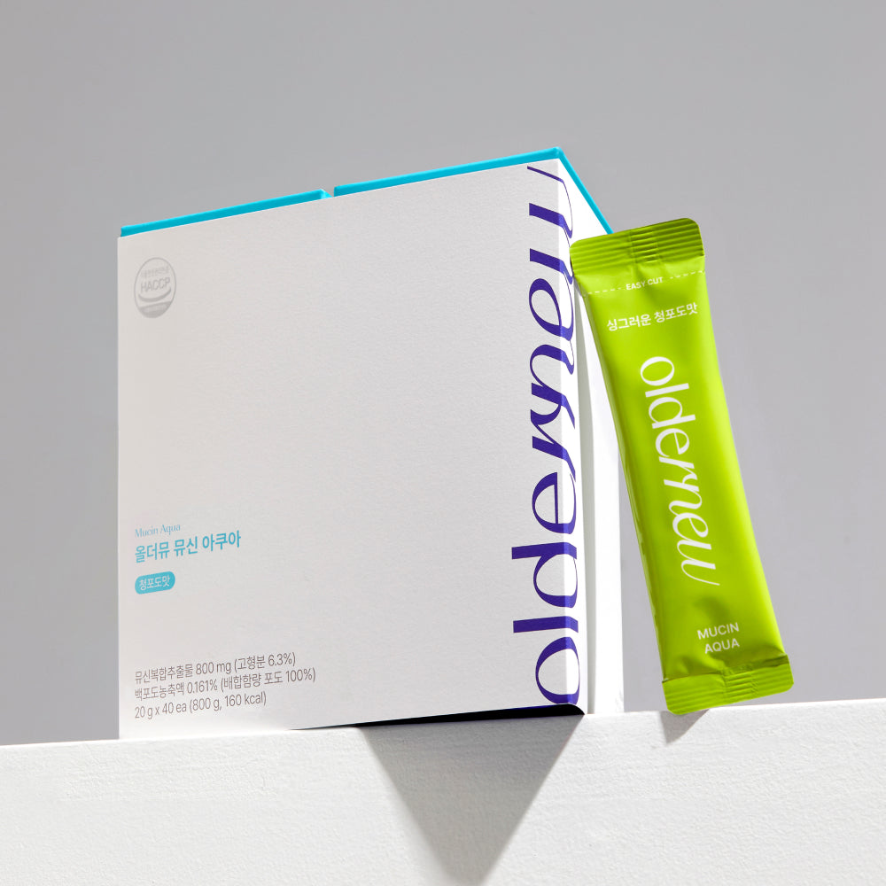Oldernew Musin Aqua Green Grape Flavor (4 boxes 40 sachets)