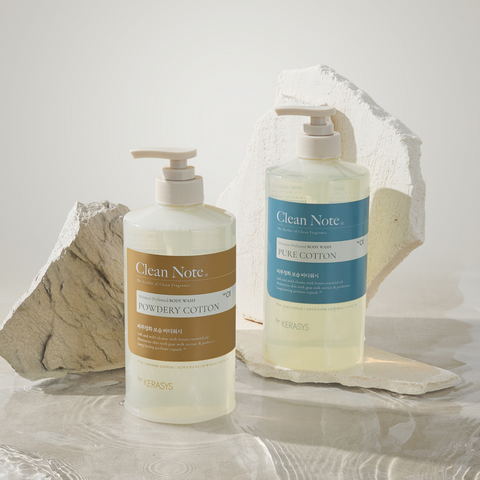 Kerasys Clean Note Pure Cotton Perfume Body Wash 800ml + Body Lotion 500ml + Body Wash 180ml