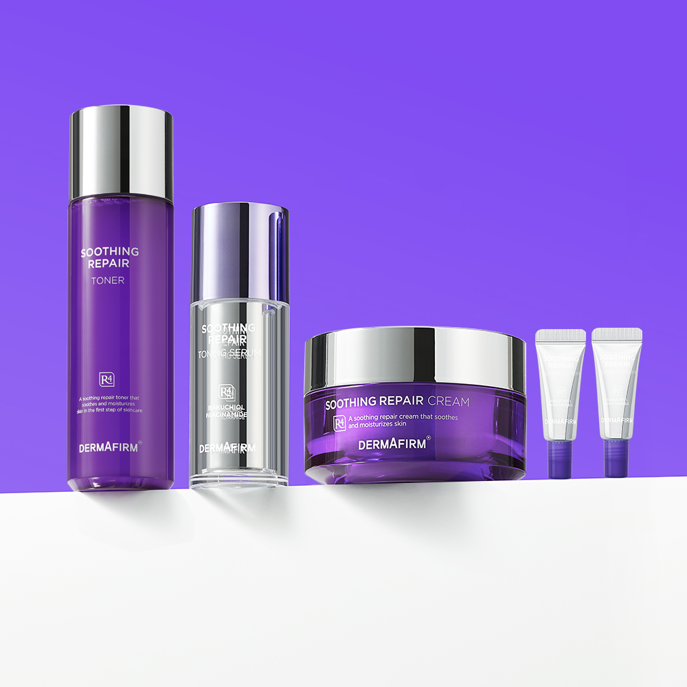 Dermafirm Toning & Soothing 3-Piece Set (Toning Serum 30ml + Soothing Repair Toner 200ml + Soothing Repair Cream 50ml)