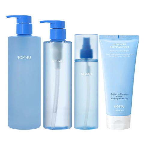 NOT4U Clear Body Full Care Set (500ml+220g+290ml+200ml)