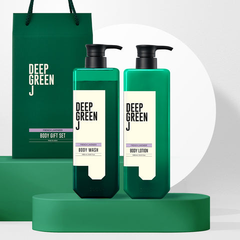 Jsoop Deep Green J Aroma French Lavender Eco Body Wash & Body Lotion Gift Set 1000ml