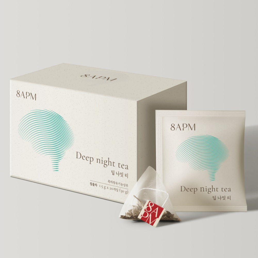 8APM Deep Night Tea 1.5g x 20 Tea Bags (1 Box) Organic Black Lettuce Tea