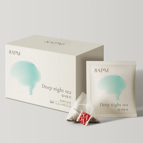 8APM Deep Night Tea 1.5g x 20 Tea Bags (1 Box) Organic Black Lettuce Tea