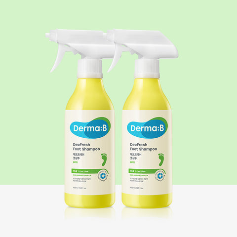 Derma:B DeoFresh Foot Shampoo 400ml (Cool Lime) (2 Pack)
