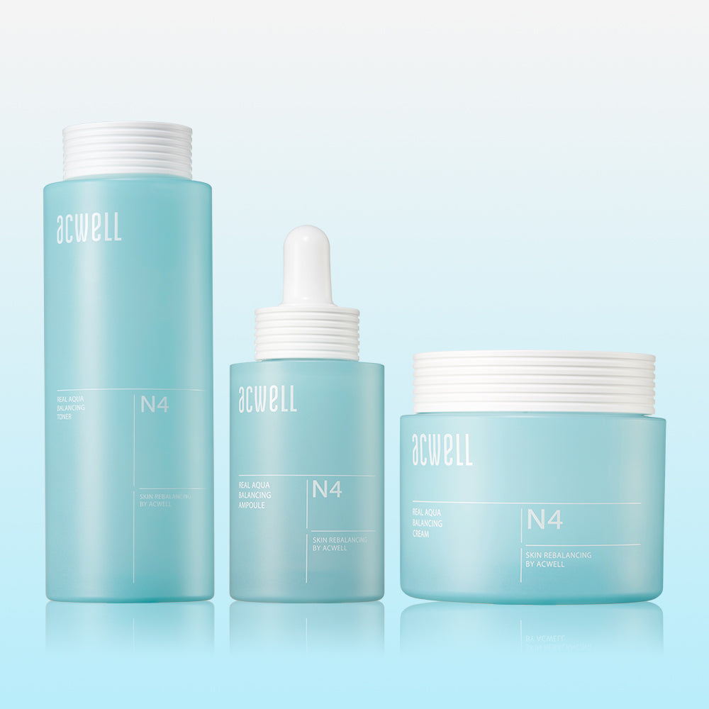 Acwell Real Aqua Balancing Set Cream 50ml + Toner 160ml + Ampoule 35ml