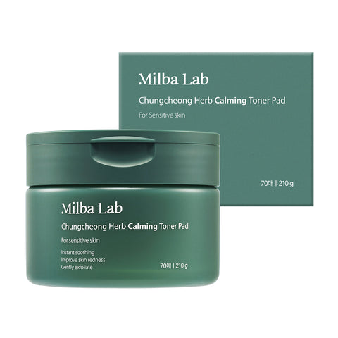 Milk Baobab Milba Lab Chungcheong Herb Soothing Toner Moisture Pads, 70 pads