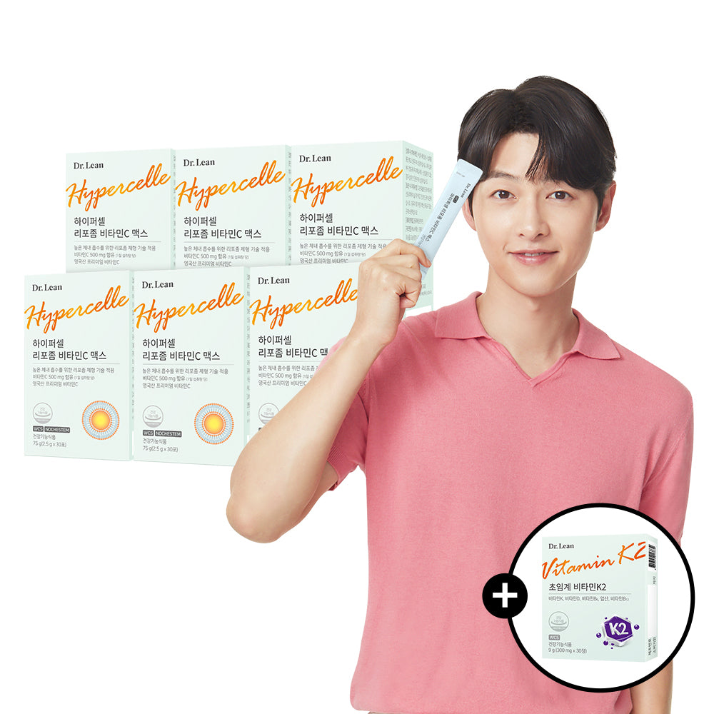 Dr. Lean Hypercell Liposomal Vitamin C Max Powder Stick 30 sticks x 6 (6-Month Supply)