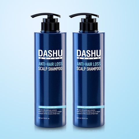Dashu Daily Herbal Scalp Gold Anti-Hair Loss Shampoo EX 500ml (2 Pack)
