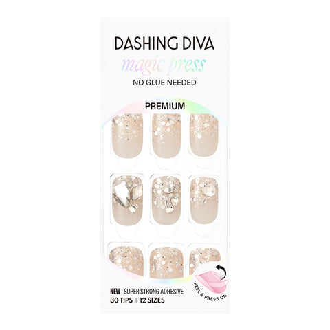 Dashing Diva Magic Press Crystal Drop (Regular Round) Nail Tips