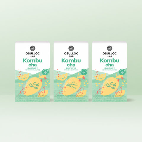 OSULLOC Kombucha 30 Sachets (Calamango 10 + Litchi Peach 10 + Apple Pine 10)
