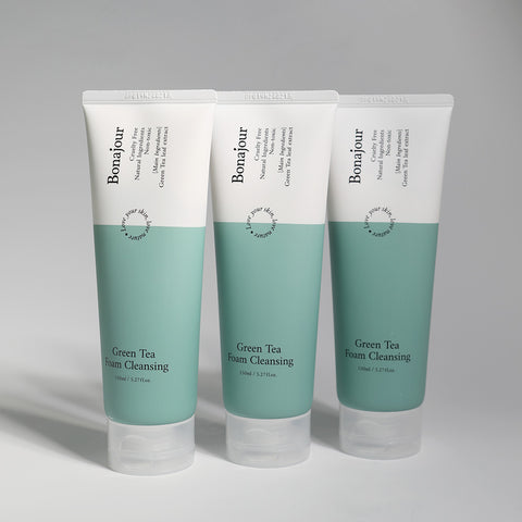 Bonajour Green Tea Foam Cleanser 150ml, 3-Pack