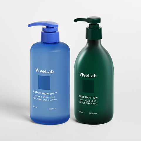 Vivelab Family Anti-Hair Loss Shampoo Set (Biotin Shampoo 550ml x2 + Anti-Hair Loss Shampoo 500ml x2)