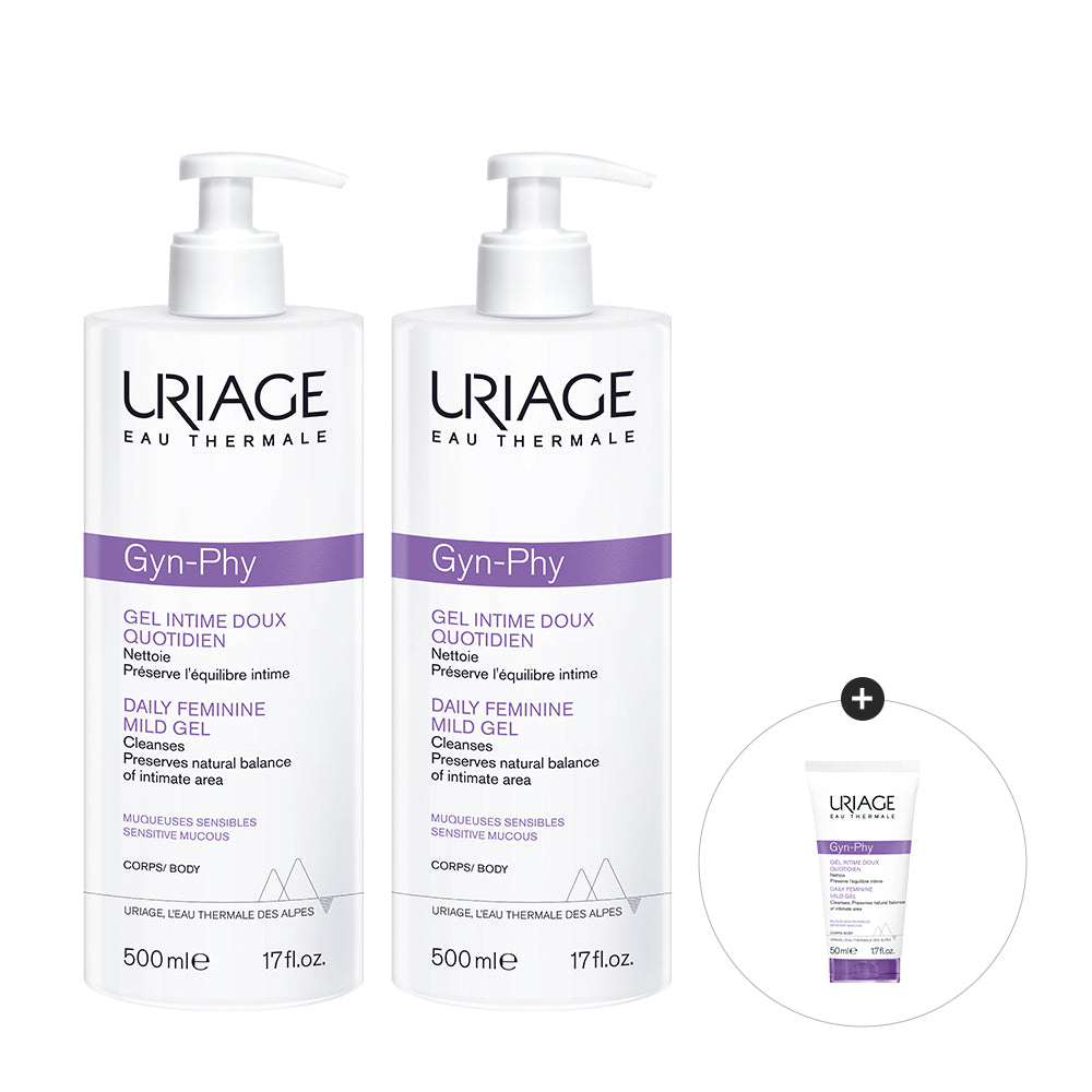 Uriage Mild Gel Feminine Cleanser 500 mL x2