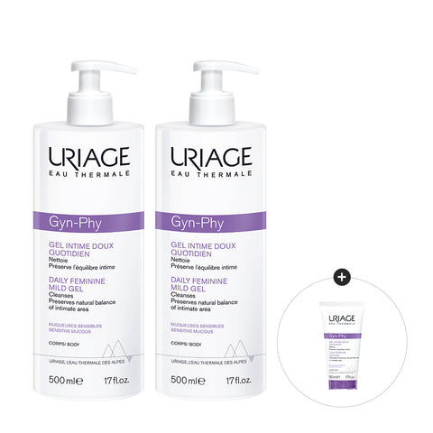 Uriage Mild Gel Feminine Cleanser 500 mL x2