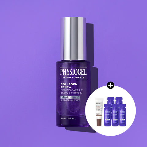 Physiogel Collagen Renew Firming Capsule Ampoule Serum 30ml + Free Ampoules & Sun Serum