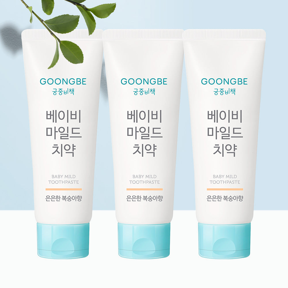 Goongbe Baby Mild Toothpaste (Peach) 80g (3 Pack)