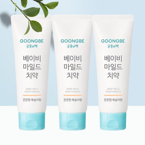 Goongbe Baby Mild Toothpaste (Peach) 80g (3 Pack)