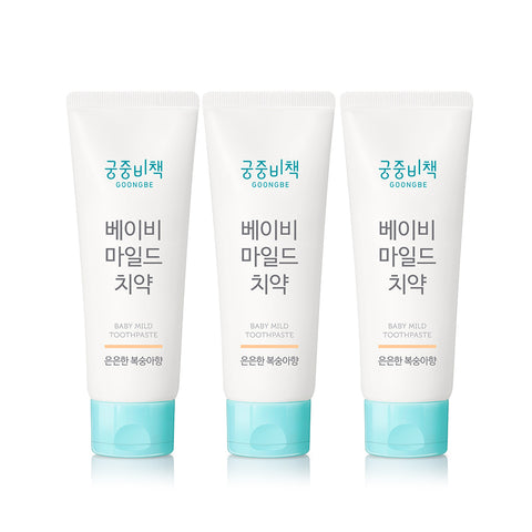 Goongbe Baby Mild Toothpaste (Peach) 80g (3 Pack)
