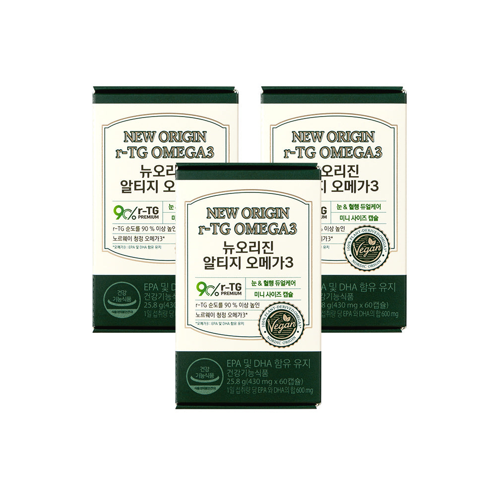 New Origin rTG Omega-3 Gift Set (30 capsules x 3) + Shopping Bag