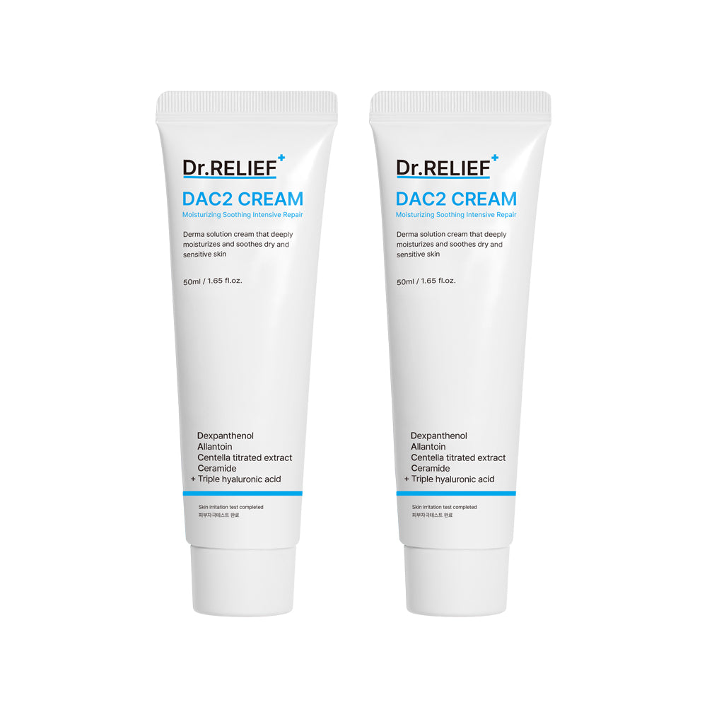 Dr.Relief Hydrating Soothing Hyaluronic Regenerating Cream DA-C2 Liposome Cica 50ml (2 Pack)