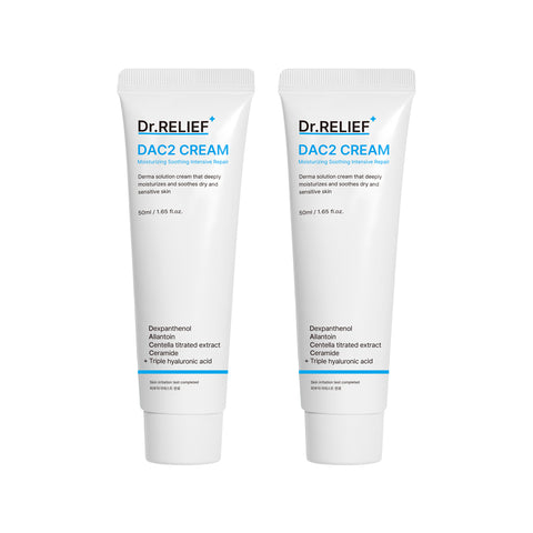Dr.Relief Hydrating Soothing Hyaluronic Regenerating Cream DA-C2 Liposome Cica 50ml (2 Pack)