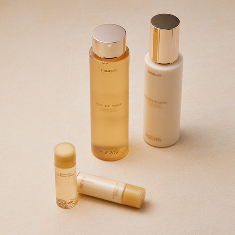 AGE20'S Biome Lift Skincare 4-Piece Set (Toner 195ml + Emulsion 150ml + Toner 20ml + Emulsion 20ml)