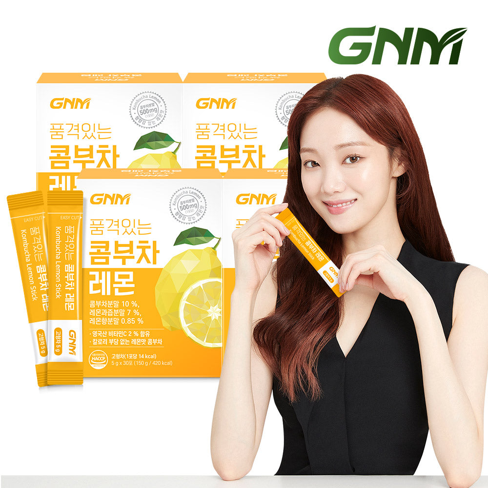 GNM Premium Kombucha Lemon Vitamin C 120Sachets (30 x 4)