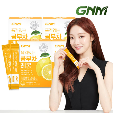 GNM Premium Kombucha Lemon Vitamin C 120Sachets (30 x 4)