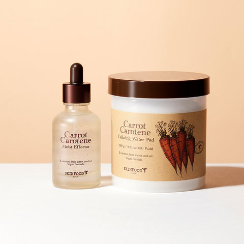 Skinfood ONLY Carrot 5-Piece Kit (Carrot Pads 2 sheets x5, Toner 14ml, Cream 15ml, Effector 14ml, 3 Sheet Masks)