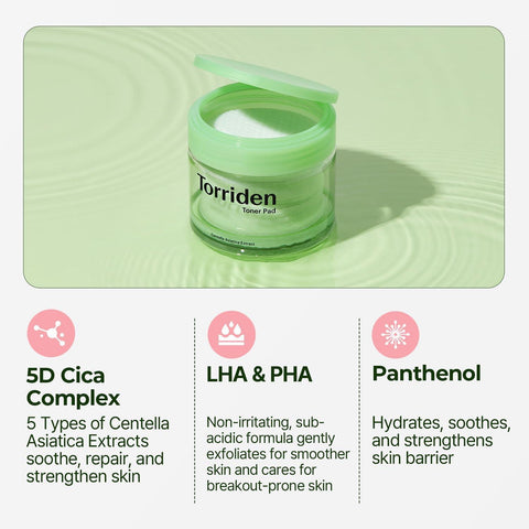 Soonsu Beauty Balanceful Cica Toner Pad front view